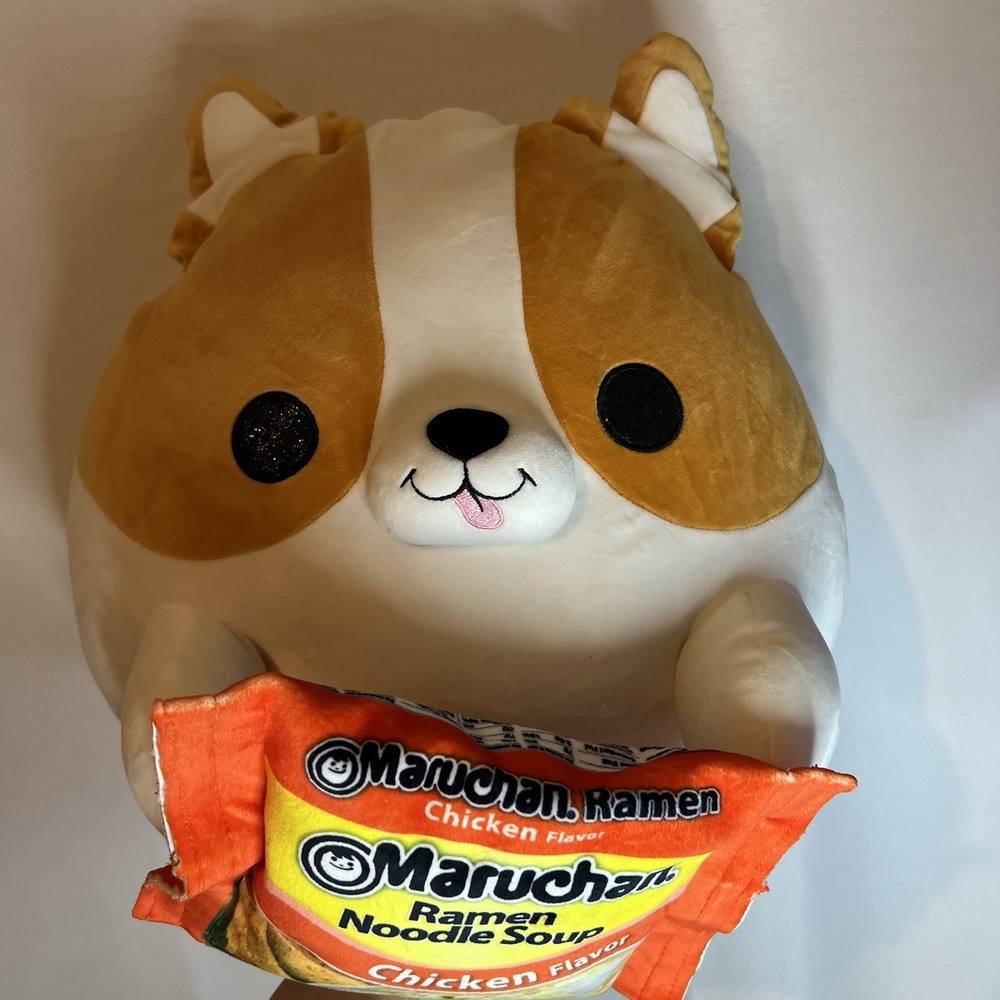Zuru Snackles 14" Benji Dog Holding Maruchan Ramen Chicken Plush Large Big Size